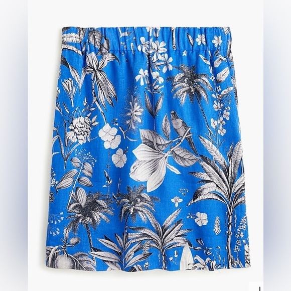 J. Crew Ratti Tropical Toile Linen Skirt - XS - Picture 1 of 10